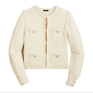 J.Crew Odette Sweater Lady Jacket in Cream - size XS